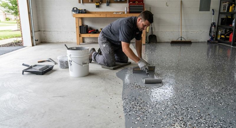Garage Floor Staining in Raleigh, NC